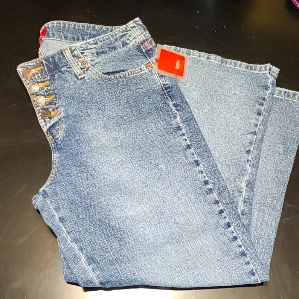 Mossimo button fly cropped jeans Sz 13